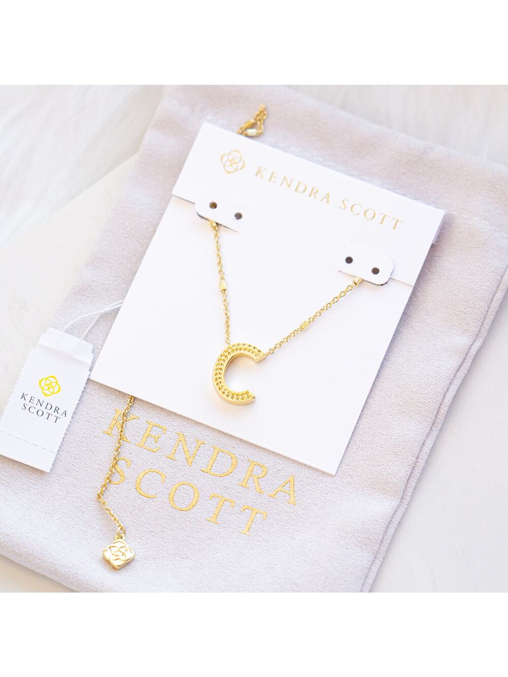 Kendra Scott Letter C Pendant Necklace in Gold